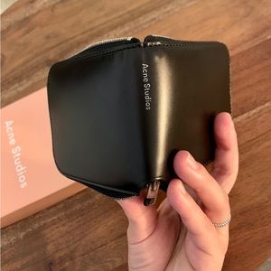 Acne studio leather bifold wallet